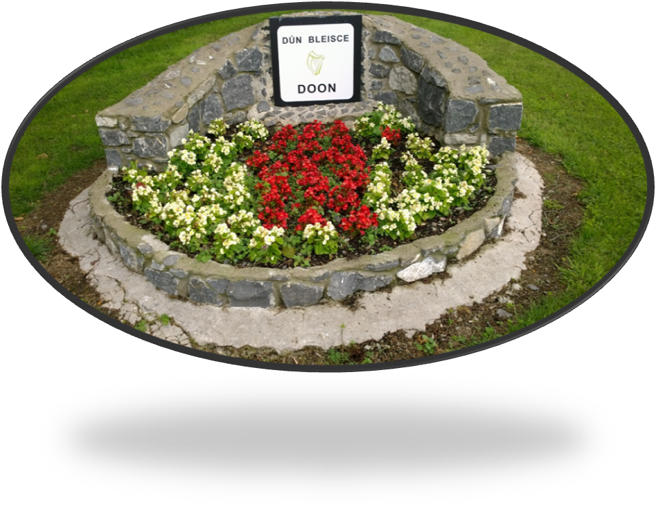Doon Sign and Flower Bed